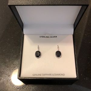 SAPPHIRE AND DIAMOND EARRINGS